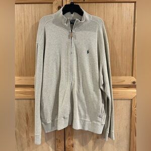 Polo by Ralph Lauren Men's Neutral Beige Full Zip-Up Sweater/Jacket Sz XXL